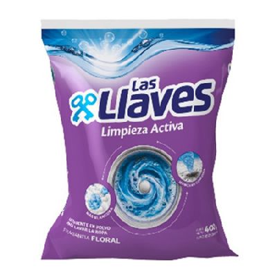 DETERG LAS LLAVES L. ACTIVA FLORAL 16X400GR