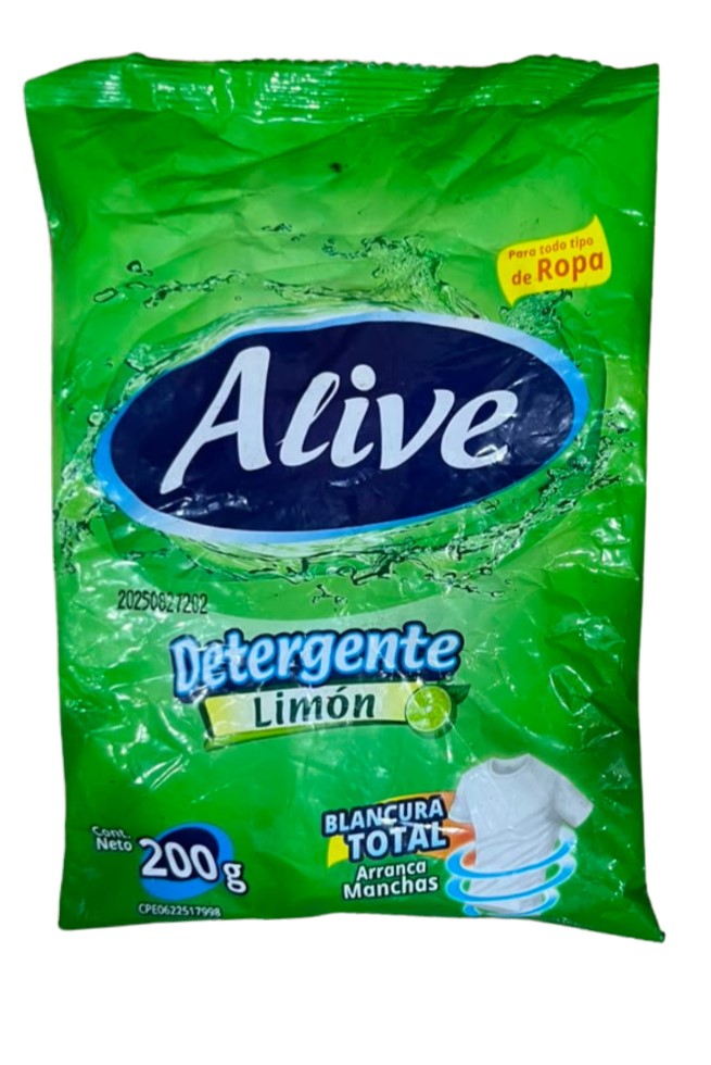 JABON POLVO ALIVE LIMON 50X200GR