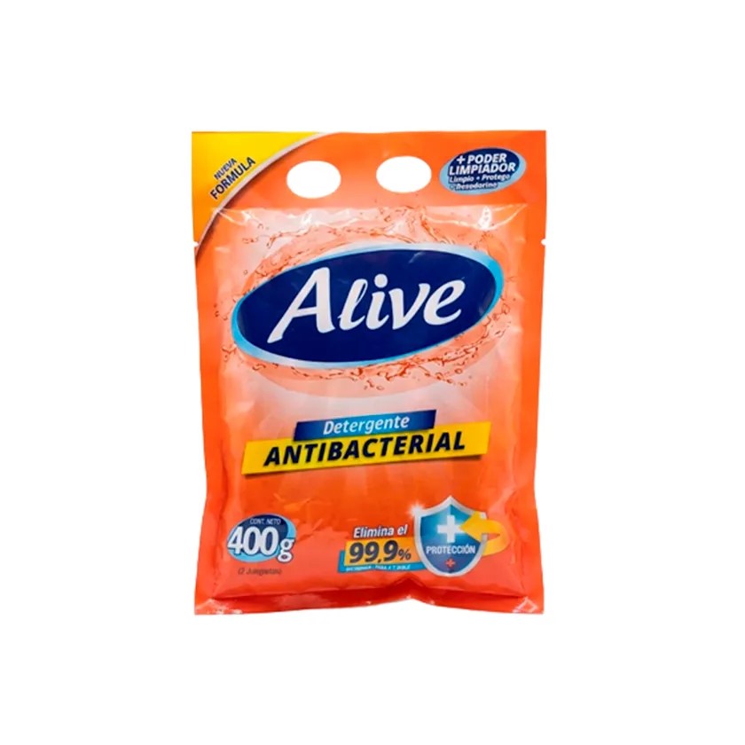 JABON POLVO ALIVE ANTIBACTERIAL 24X400GR