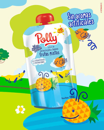 COLADO POUCH POLLY FRUT MIX 24X100GR