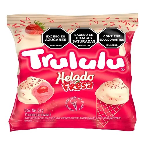 TRULULU SNACK MASM. HELADO FRESA 12X54GR