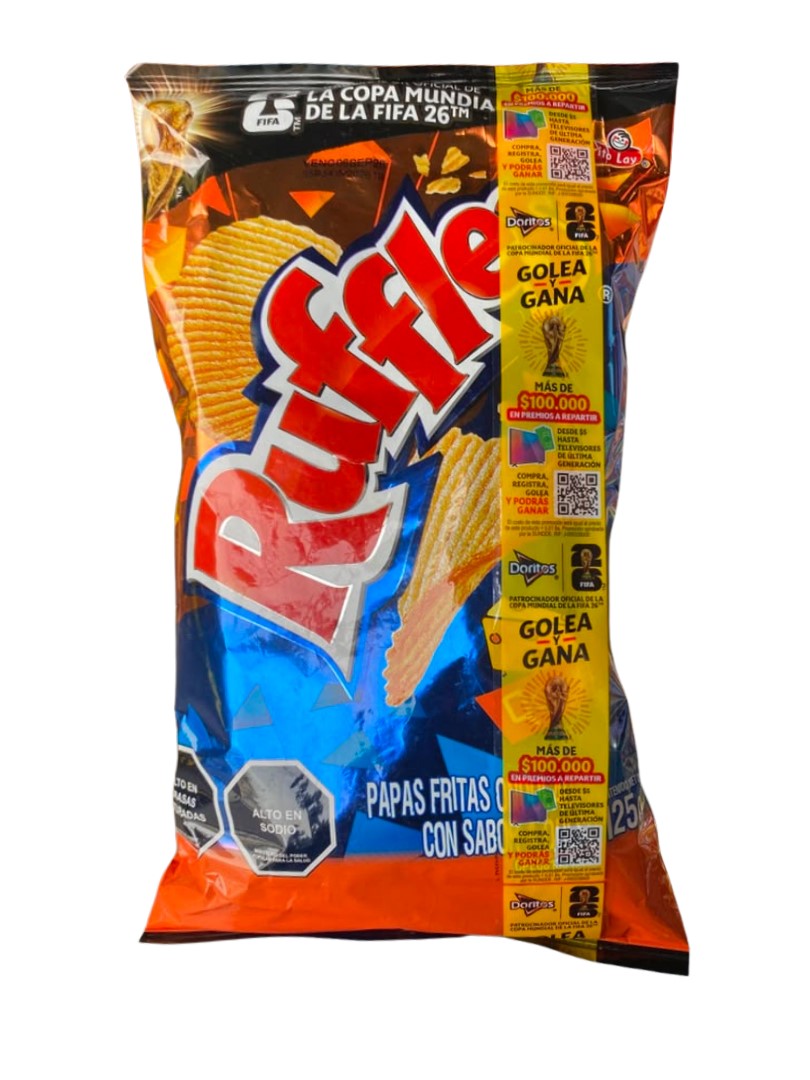 SNACK RUFFLES QUESO MEDIANO 18X125GR