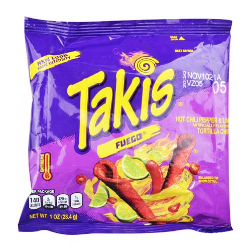 SNACK TAKIS PICANTE 46X28.4GR