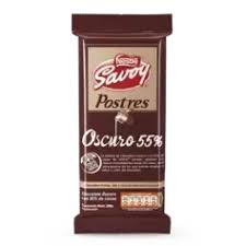 SAVOY POSTRES OSCURO 55%MARRON 16X4X200GR