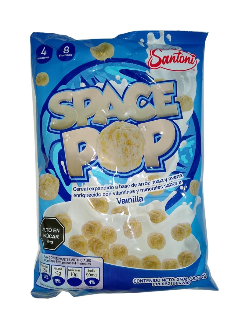 CEREAL SPACE POP VAINILLA 12X240GR